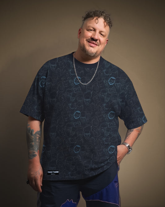 POLERA TVM CARAS MARINO