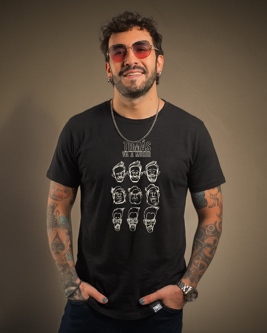 POLERA TVM FACETAS NEGRA