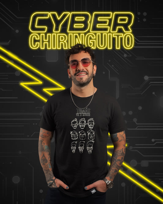 POLERA TVM FACETAS NEGRA