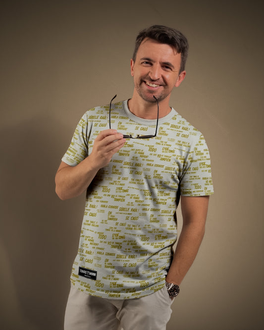 POLERA FRASES CÉLEBRES TVM VERDE